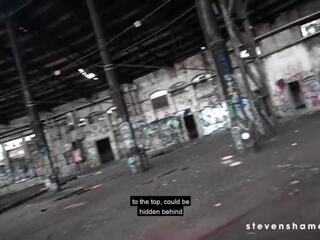 Dirty fuck date on abandoned railway area! stevenshame.dating xxx clip shows