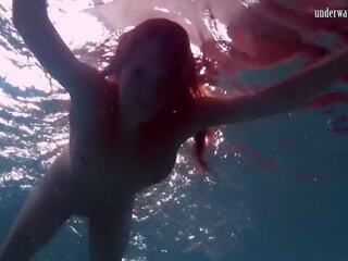 Submerged underwater teen Nikita goddess gets lascivious