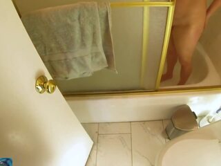 Desirable Shower with Stepmom, Free Teen (18+) adult clip f9