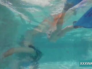 Swell Brunette street girl Candy Swims Underwater, x rated film 32