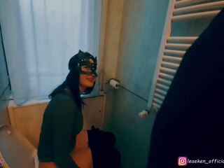 She gets Banged in the Bathroom While Her partner is Away