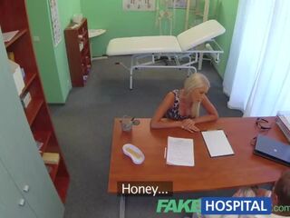 FakeHospital Doctors grand blonde wife demands his seed in his office adult film vids