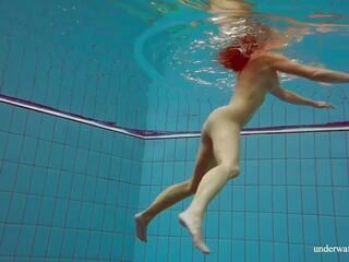 Deniska marvellous brunette teenie big tits swimming