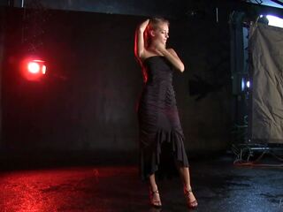 Superior Blonde Ellison Performs Seductive Strip Tease And Shoes Twat!