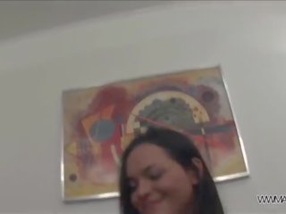 Ass fisting before hardcore fuck for young brunette schoolgirl
