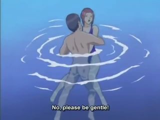 Animated adolescent Owns lady In SwimMing Pool