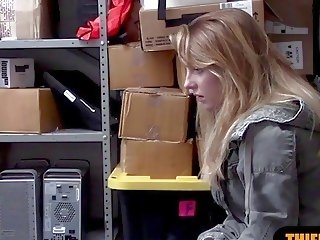 Blonde fucked by a security guard at the back office - x rated clip at Ah-Me