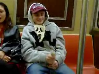 Crazy chap Jerking Off In The Metro