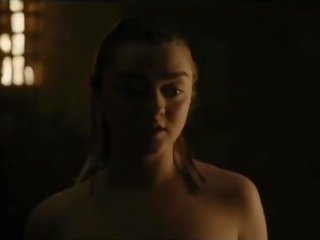 Maisie Williams Game of Thrones dirty video Scene S08E02 Arya Stark and Gendry
