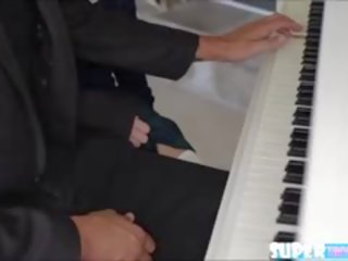 Cute Sammie Tempt Her Piano Teacher