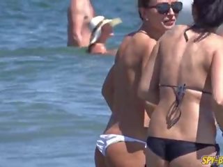 Voyeur Beach Big Boobs Topless Amateur fantastic Teens HD video