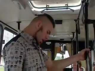Teen Sucking pecker In A Public Bus mov