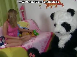Chick plays with unusual sex film toy