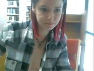 Lustful girl masturbate in public library - getmyCam.com
