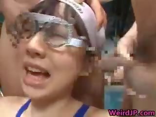 Asian Schoolgirls Have Swimming Glasses Part6