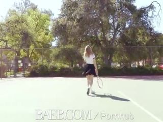 BAEB Blonde Anya Olsen fucked shortly after tennis lesson