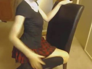 Teen enchantress lift her skirt and initiates masturbating on cam paxcams.com