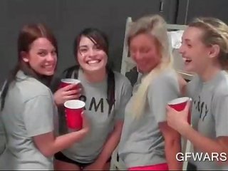 College sluts drinking and having lesbo porn