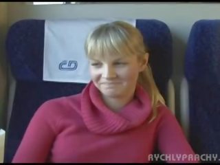 Public adult clip On A Train