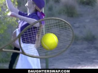 DaughterSwap - Teen Tennis Stars Ride Stepdads putz